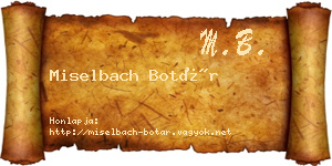 Miselbach Botár névjegykártya